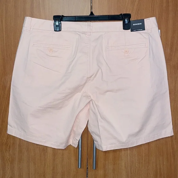 NWT Mens Bonobos Stretch Washed Chinos - Peach - Size 40 - Picture 10 of 15